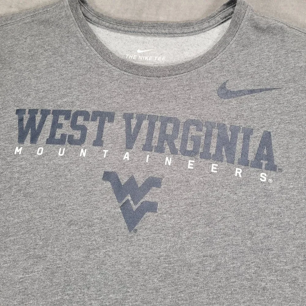 Nike West Virginia Mountaineers Dri-Fit Long Sleeve Athletic‎ T-Shirt Gray L